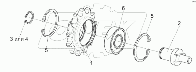 Звездочка натяжная КЗК-14-0208110