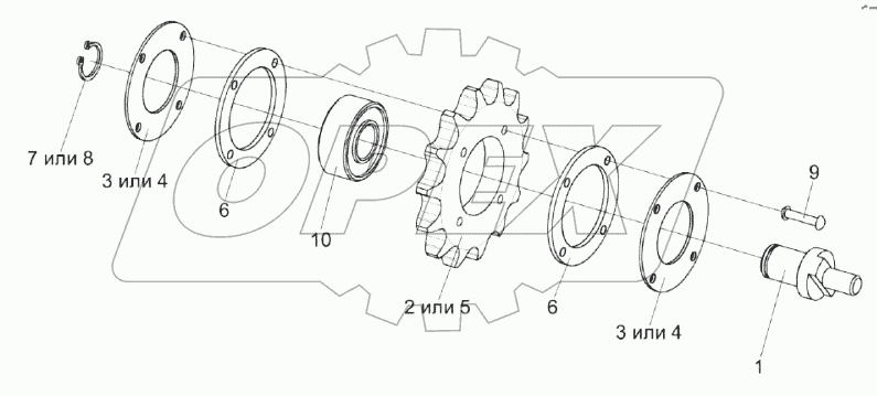 Звёздочка натяжная КЗК-14-0214190