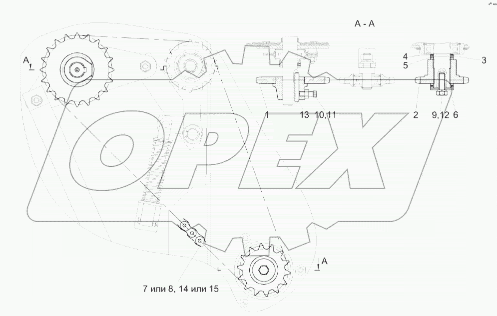 Установка цепной передачи КЗК-14-0214510