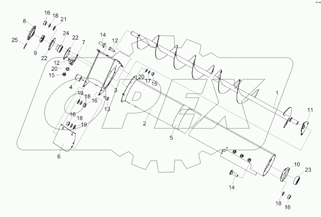 Шнек распределительный КЗК-14-0218010