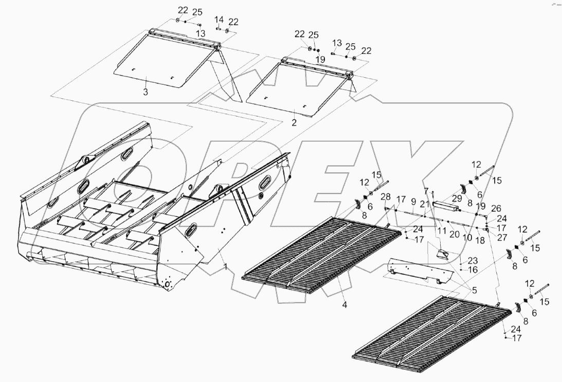 Стан решетный нижний КЗК-14-0240000А