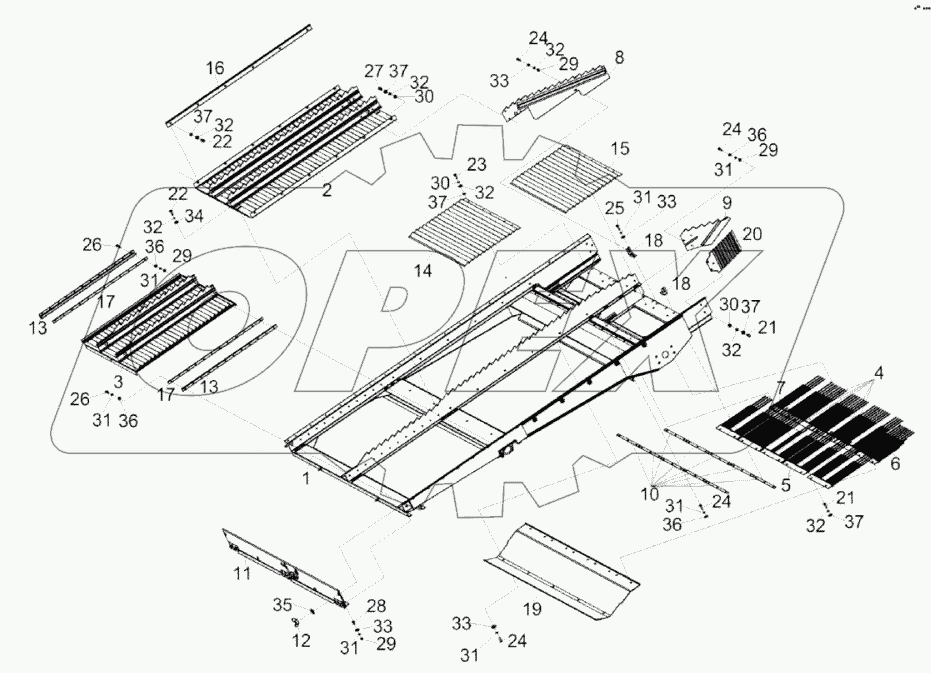 Доска стрясная КЗК-14-0280000