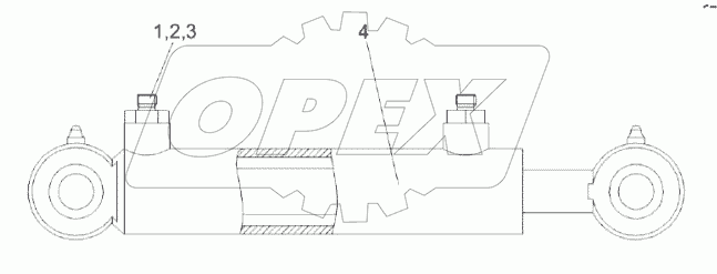 Гидроцилиндр главного привода КЗК-1420-0609500