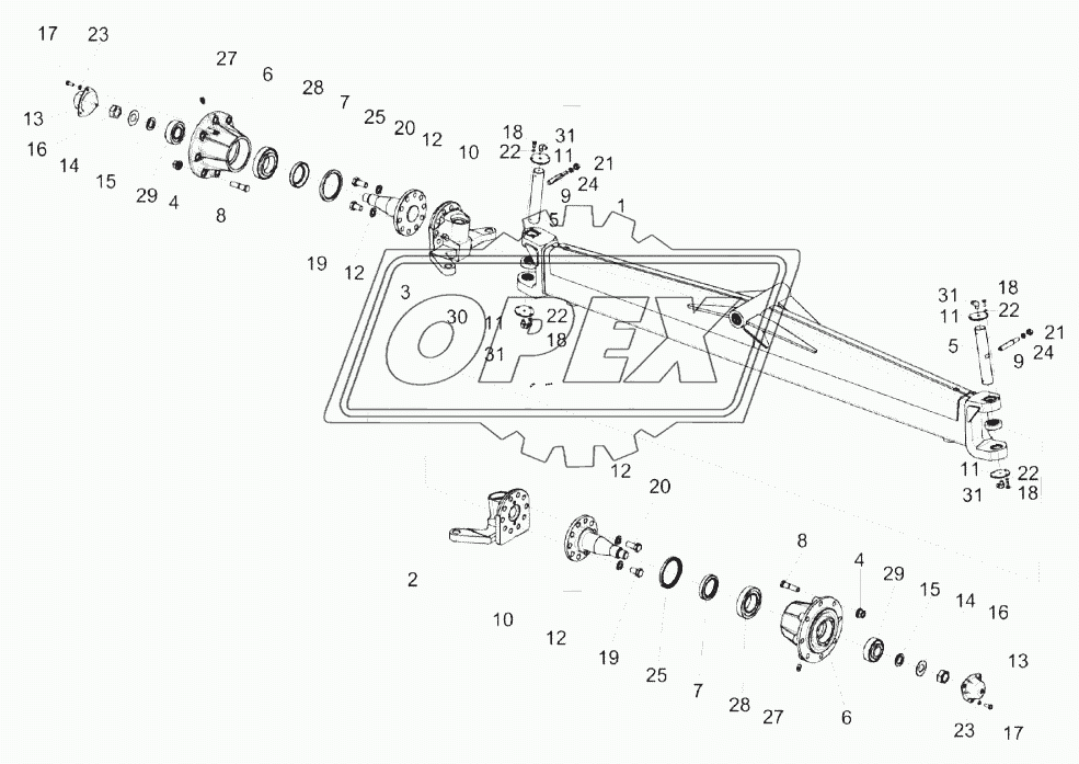 Мост управляемых колес КЗК-1420-0109000 1