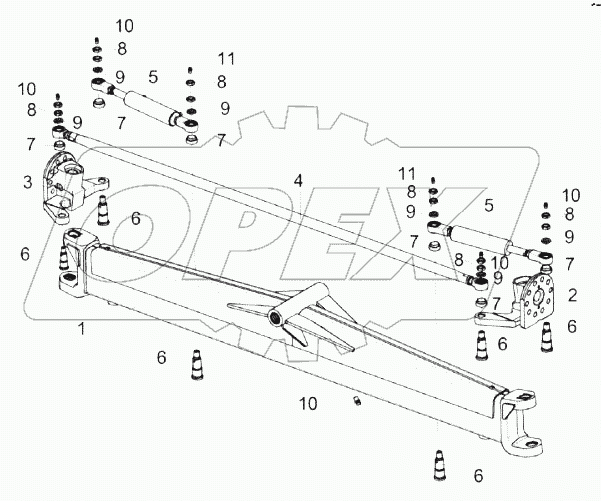 Мост управляемых колес КЗК-1420-0109000