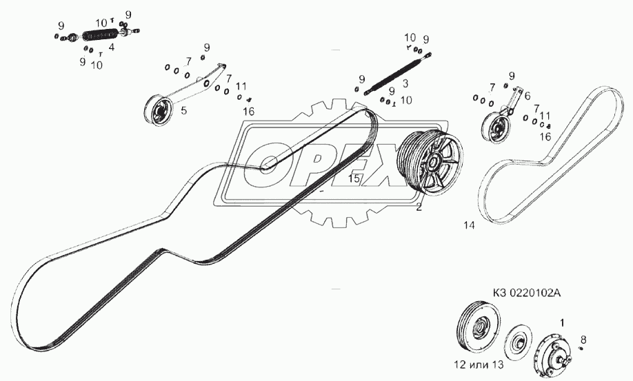 Установка привода наклонной камеры КЗК-14-0125000А