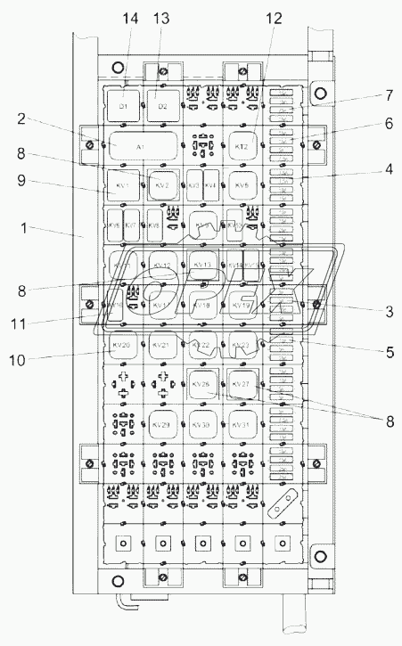 Блок реле КЗК-16-1-0700890