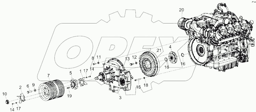 Двигатель КЗК-16-1-0106010