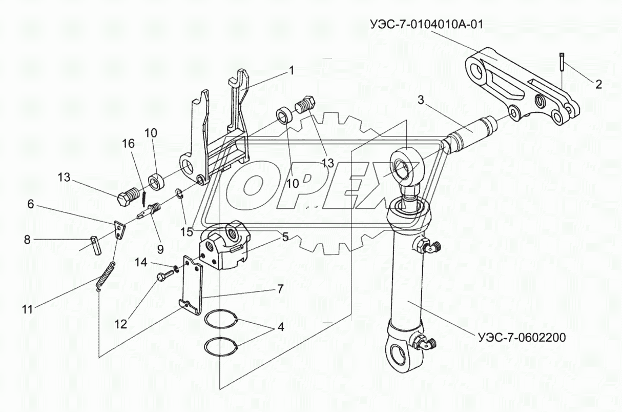 Механизм фиксации УЭС-7-0104140А