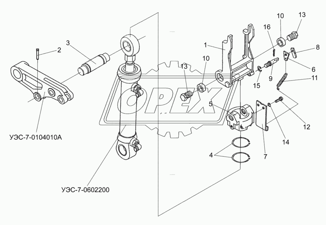 Механизм фиксации УЭС-7-0104140А-02