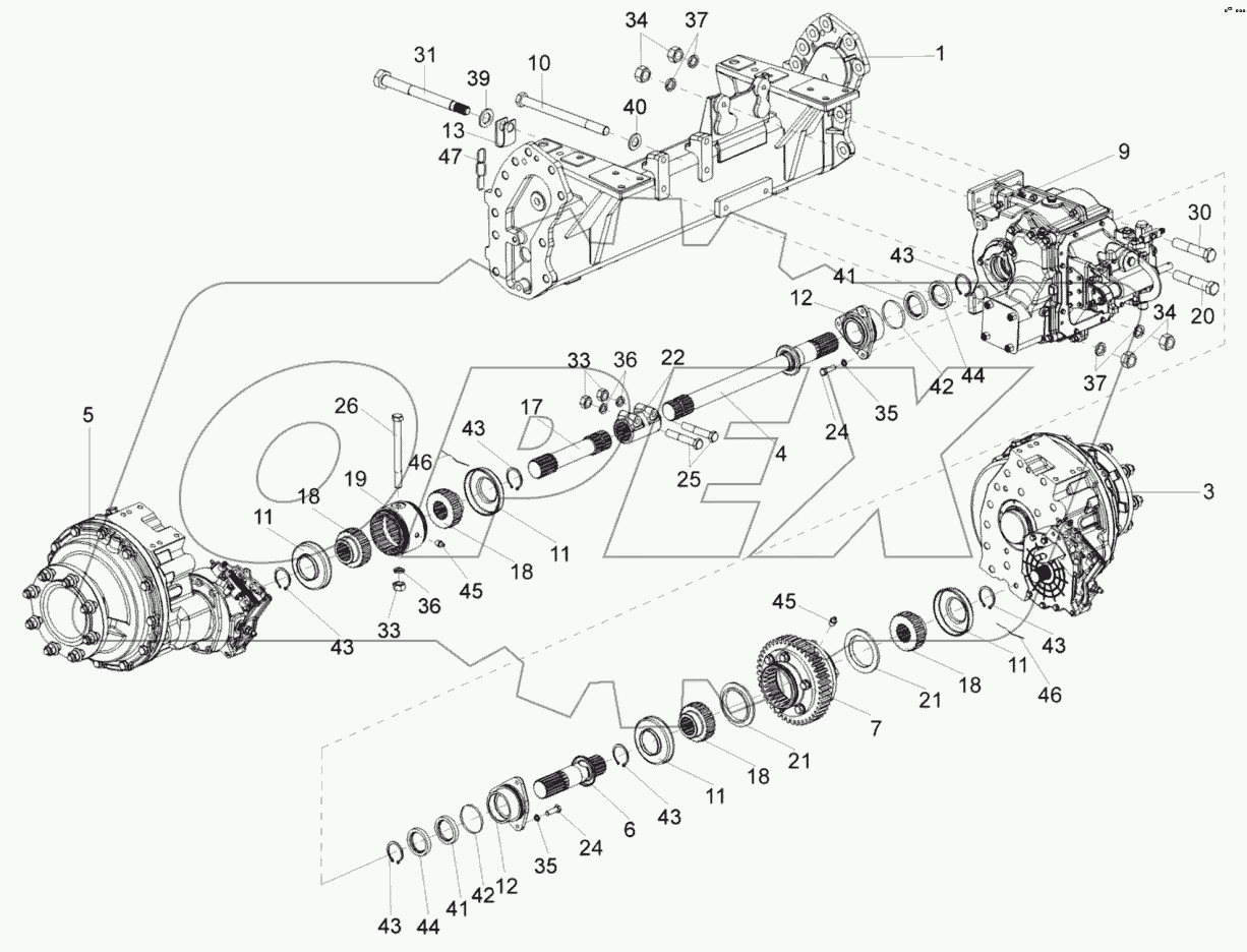 Мост ведущий УЭС-7-0107000