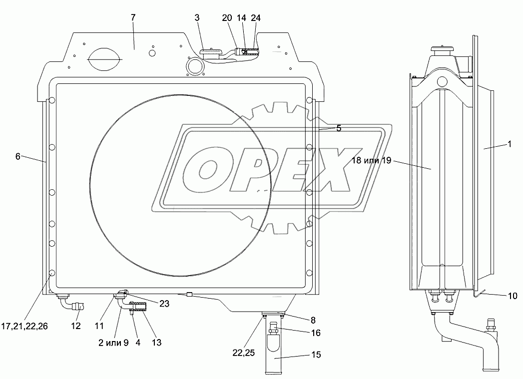 Радиатор УЭС-8-0400020А