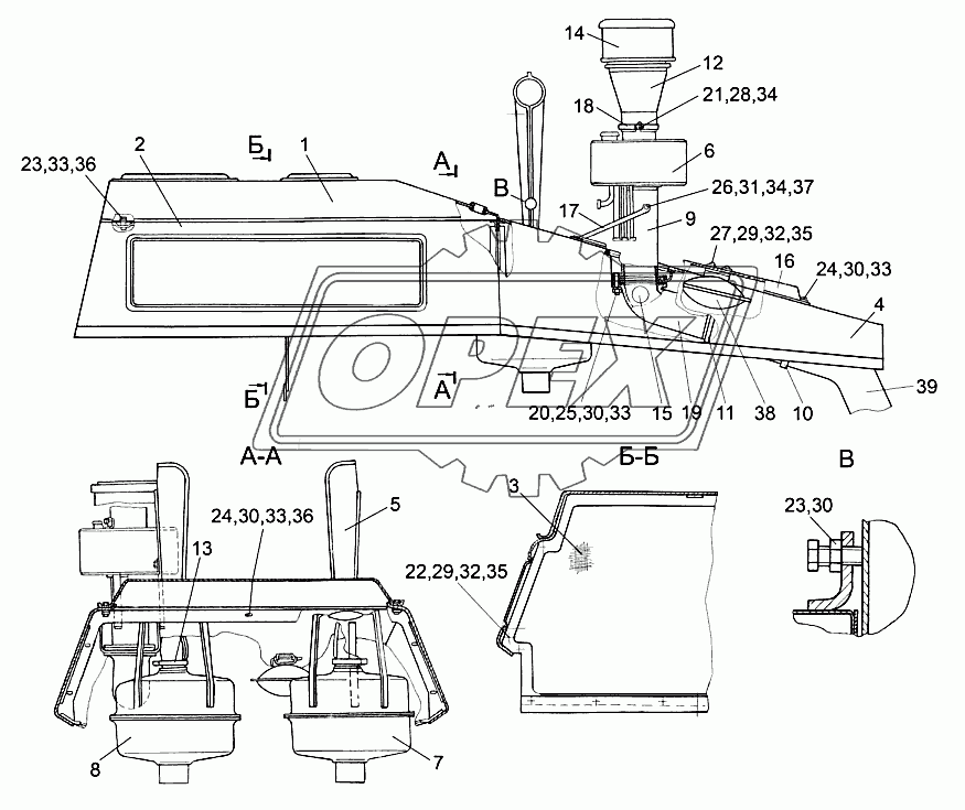 Крыша капота УЭС-8-1100010