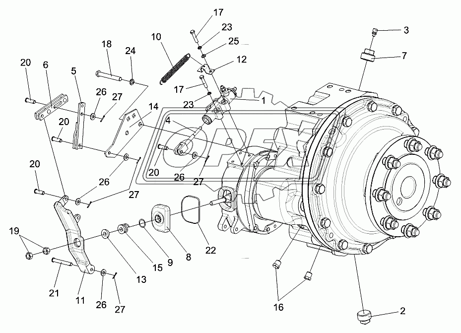 Редуктор бортовой КЗК-10-0107200-03