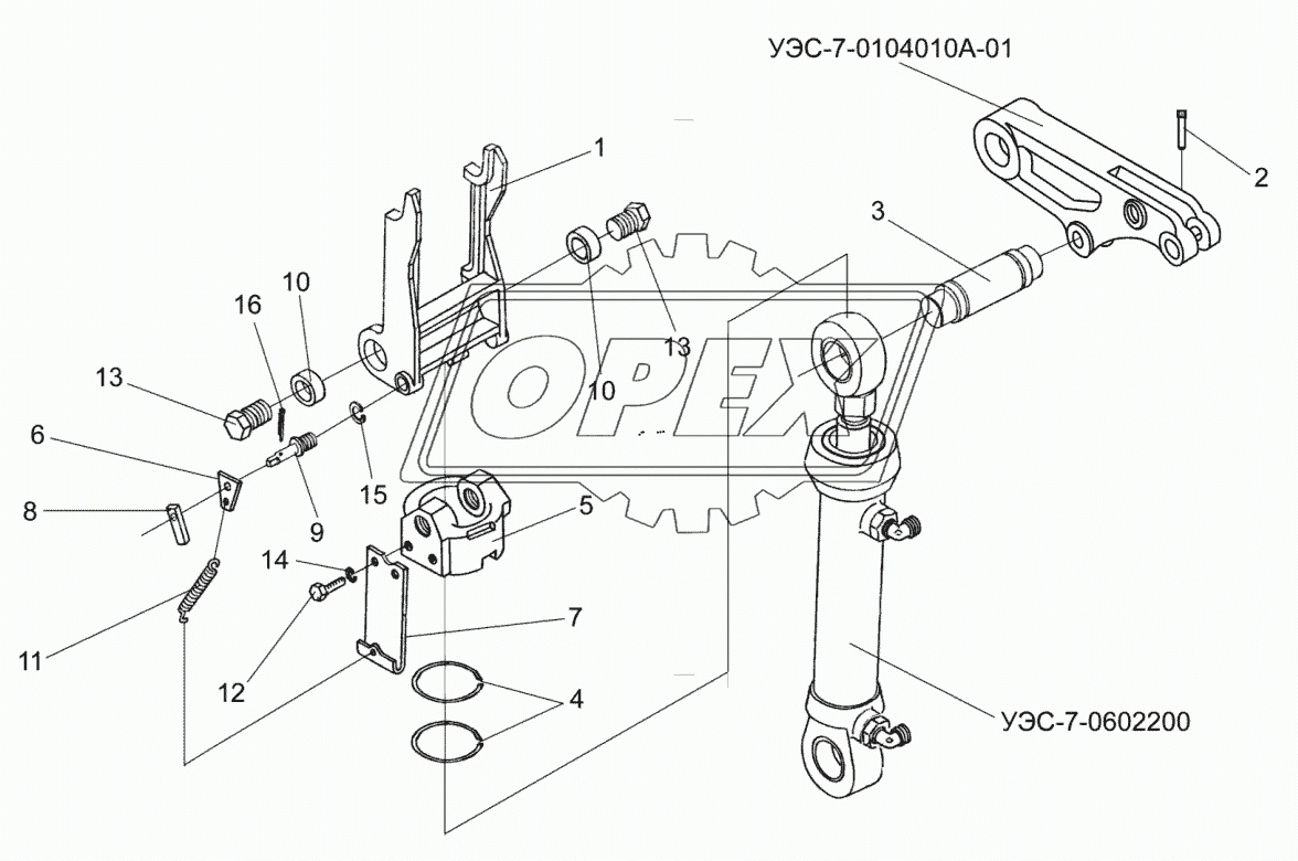 Механизм фиксации УЭС-7-0104140А