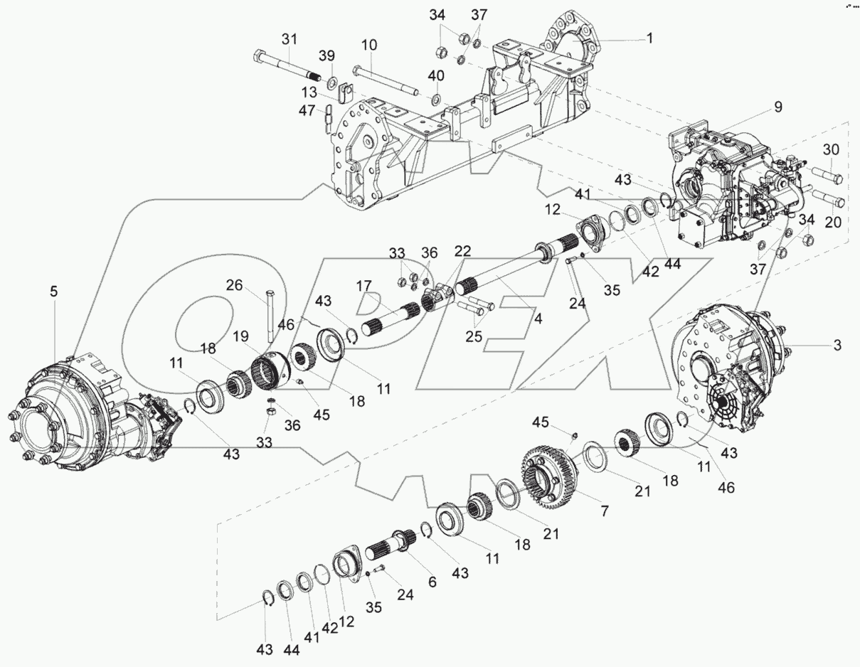 Мост ведущий УЭС-7-0107000