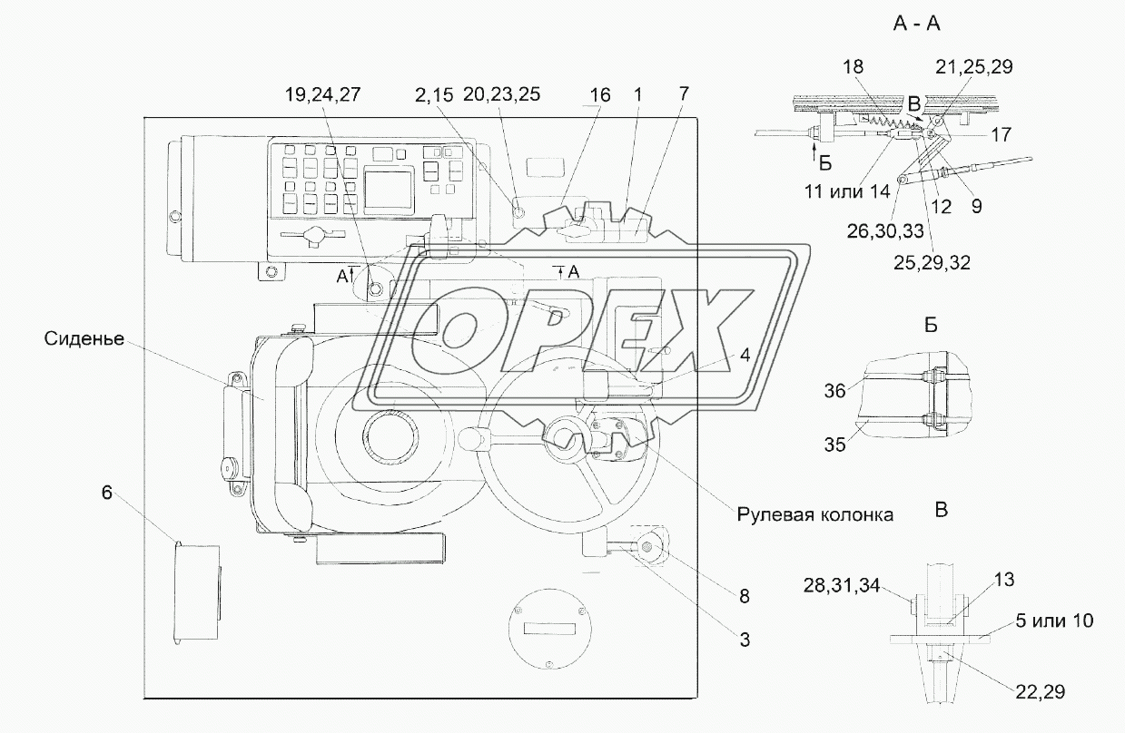 Площадка управления УЭС-6-0300000 (вид сверху)