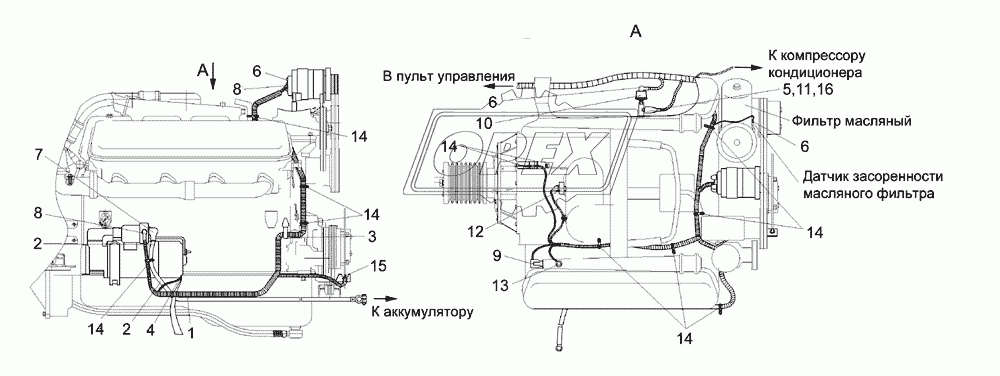 Электрооборудование двигателя КГС 0116000