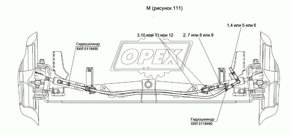 Гидросистема рабочих органов и рулевого управления КГС 0125000