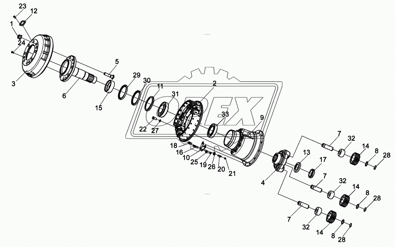 Редуктор бортовой КЗК 0107070-01