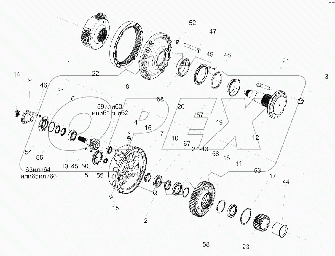 Редуктор бортовой КВК 0106020 (изображено)