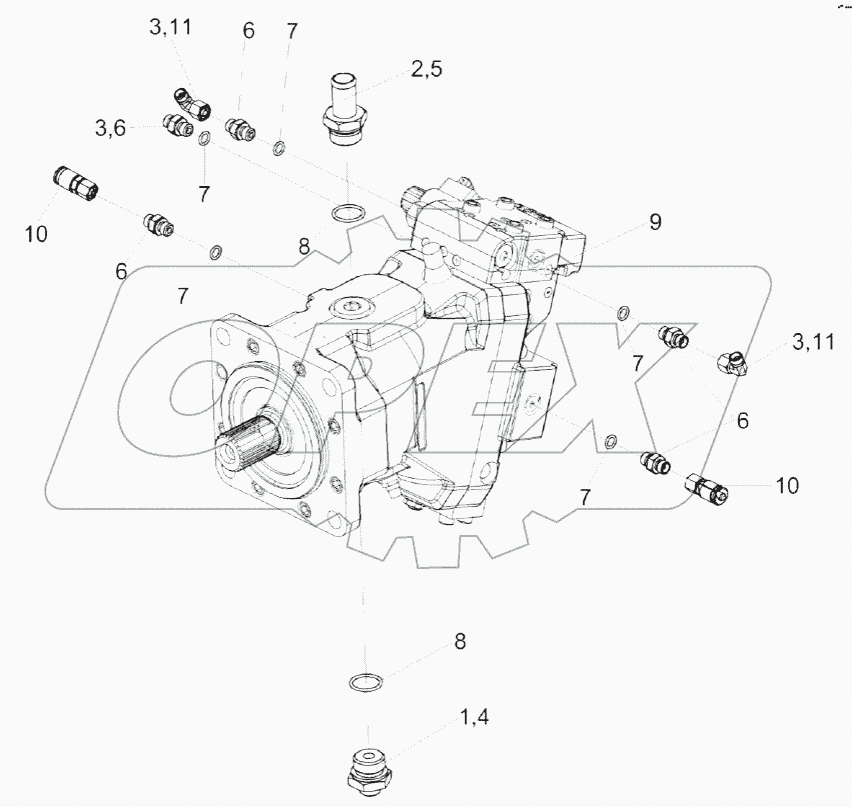 Гидромотор КВК 0601210А