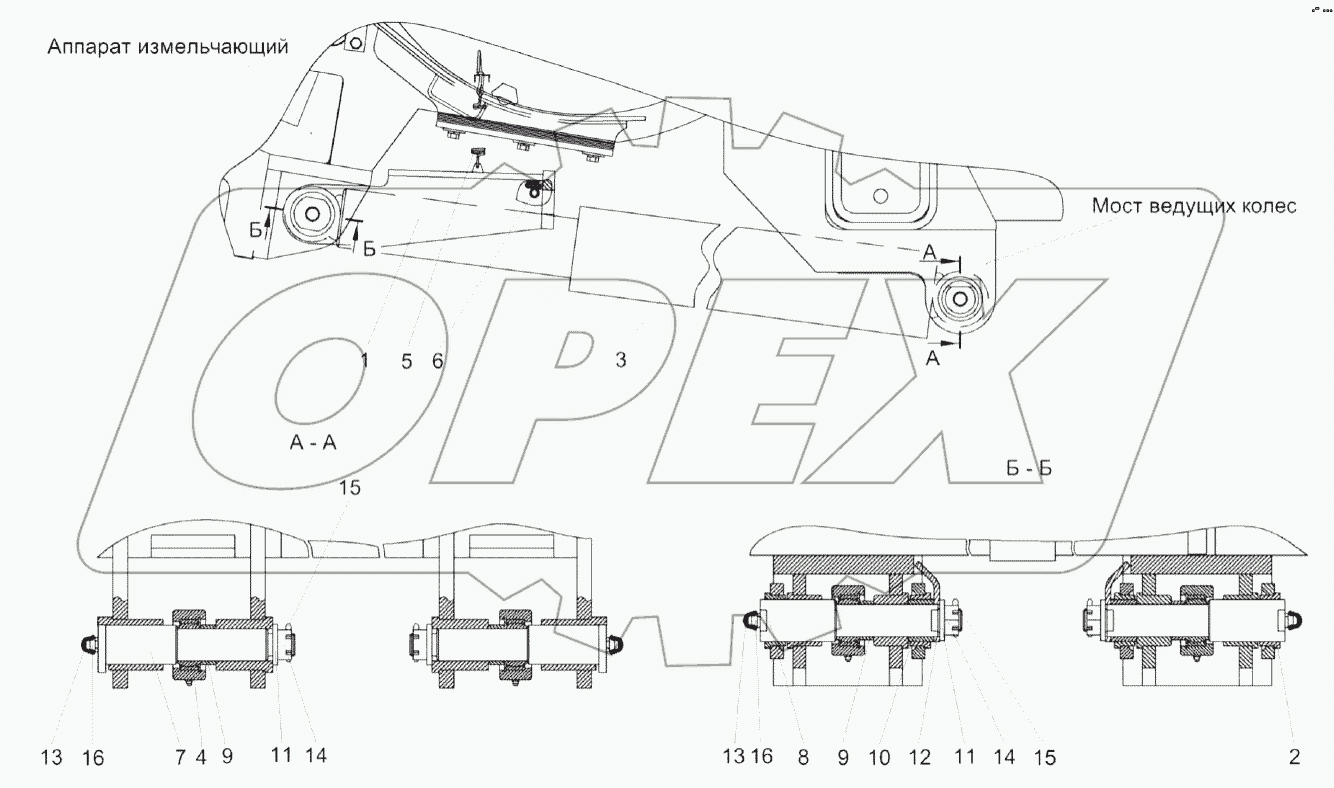Механизм вывешивания КВК 0105000