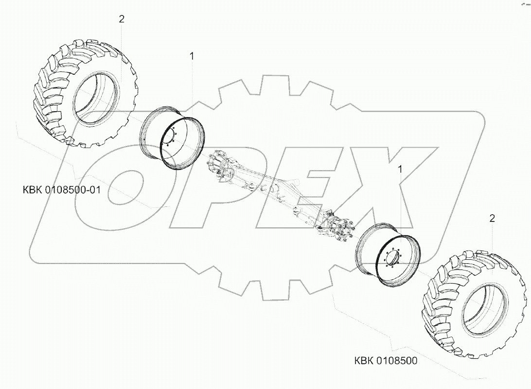 Колеса КВК 0108500 и КВК 0108500-01