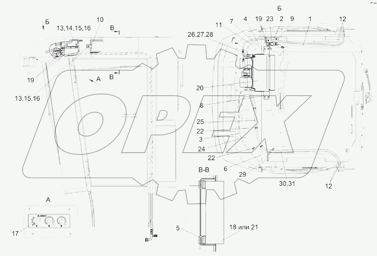Установка испарителя КВК 0120530
