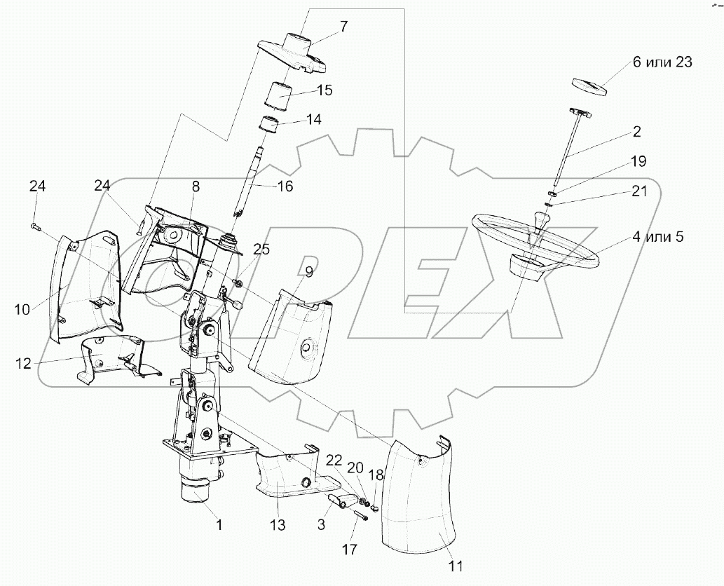 Рулевая колонка КВК 0129230