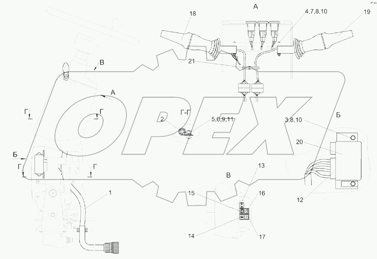 Электрооборудование рулевой колонки КВК 0129230
