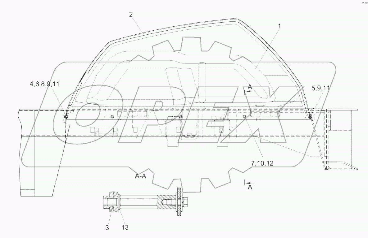 Установка крыльев КВК 0161010