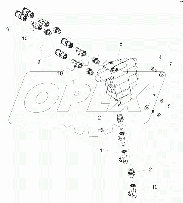 Гидроблок управления переключением передач КВК 0601330А