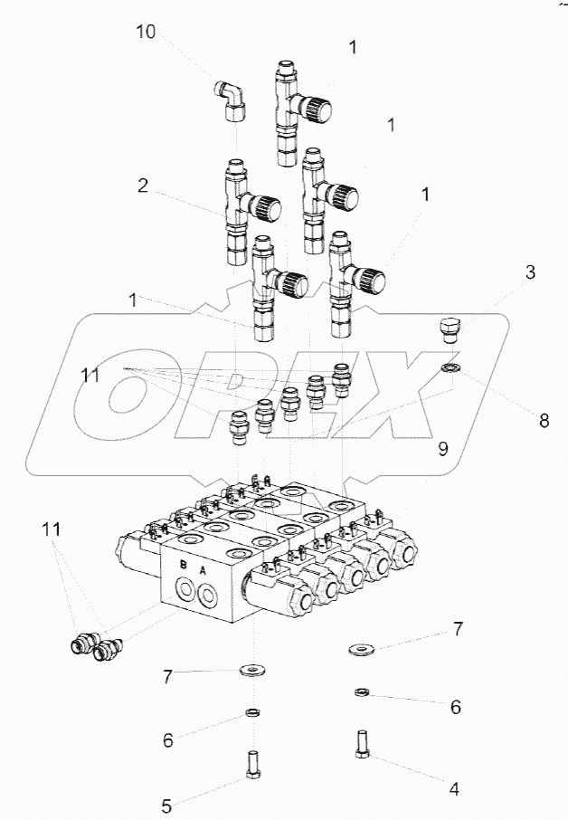 Гидроблок пятисекционный КВК 0602310В