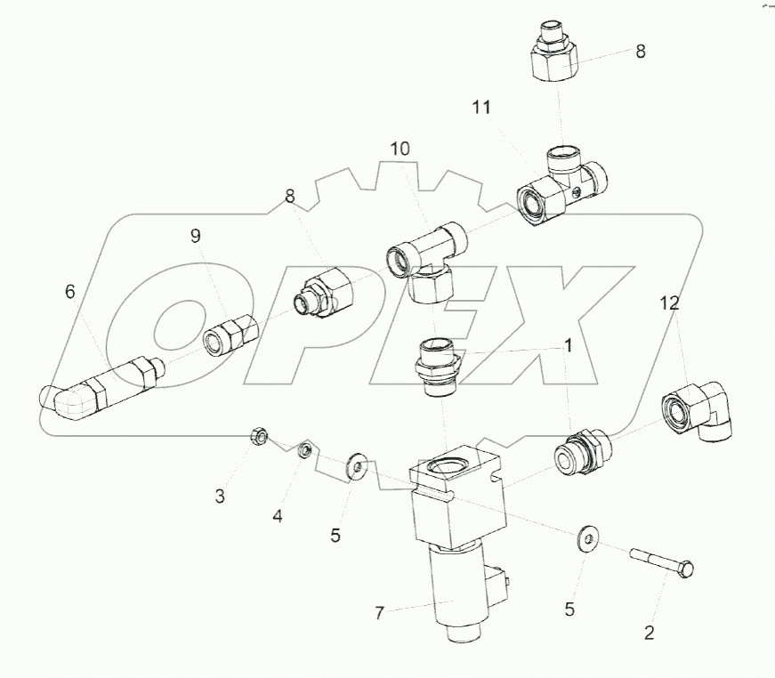 Клапан блока пневмогидроаккумуляторов КВК 0602330Б