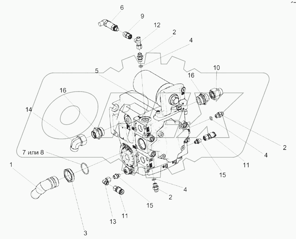 Гидронасос привода адаптеров КВК 0604110
