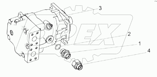 Гидромотор привода адаптеров КВК 0604250