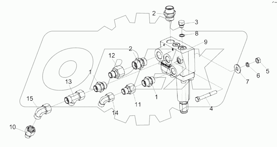 Клапан зарядки пневмогидроаккумулятора КВК 0606380А