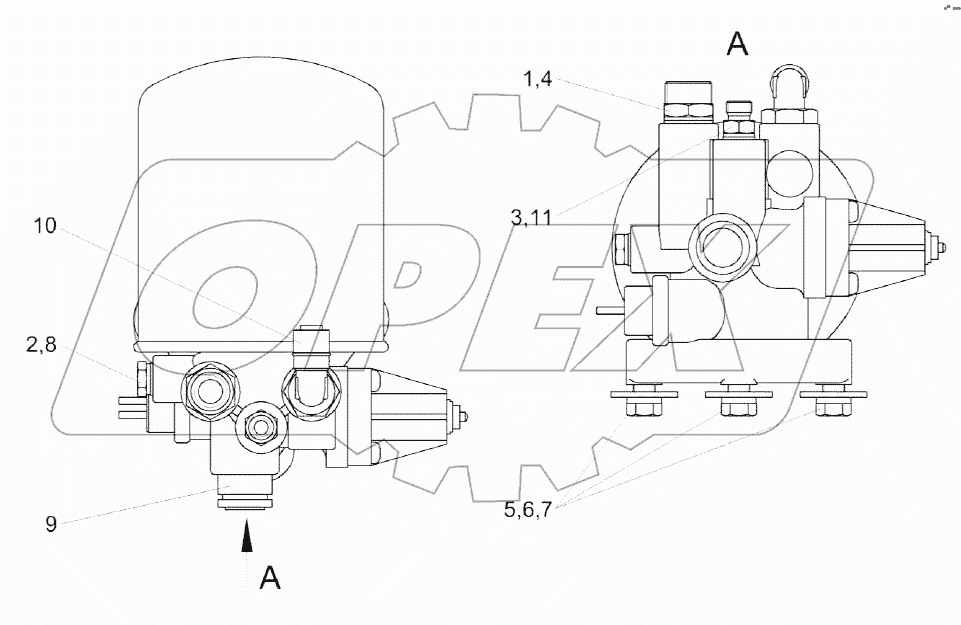 Регулятор давления с осушителем КВК 0800160