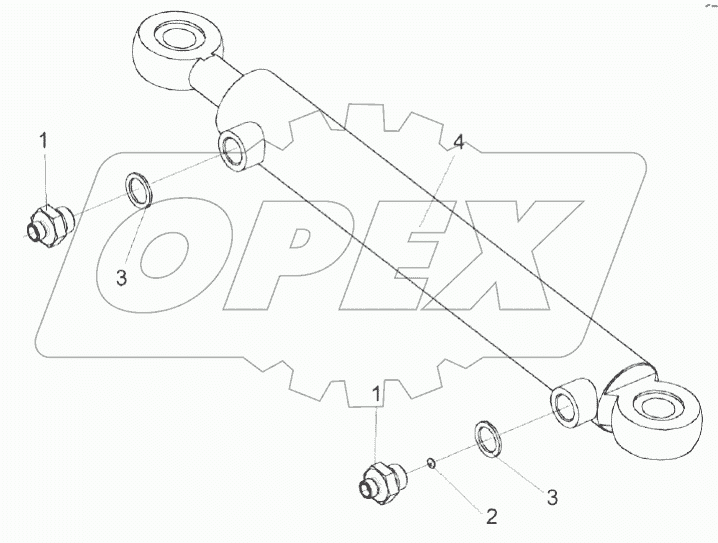 Гидроцилиндр перемещения питающего аппарата КВК 0602520