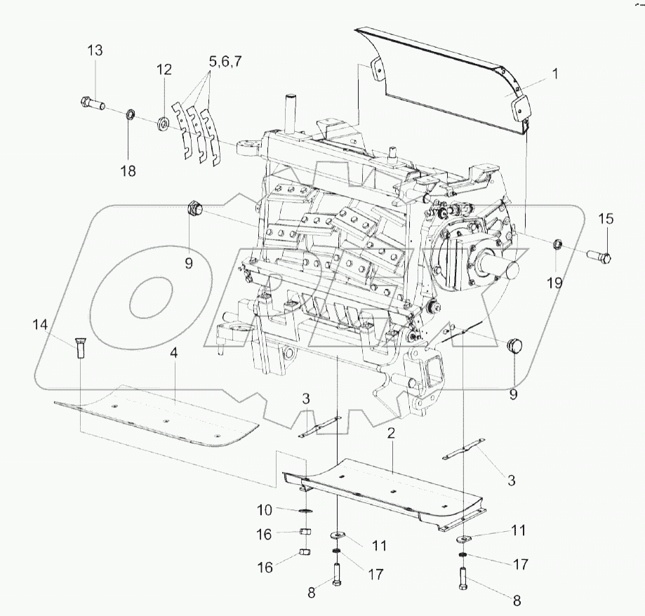 Установка поддона КВК 0115230