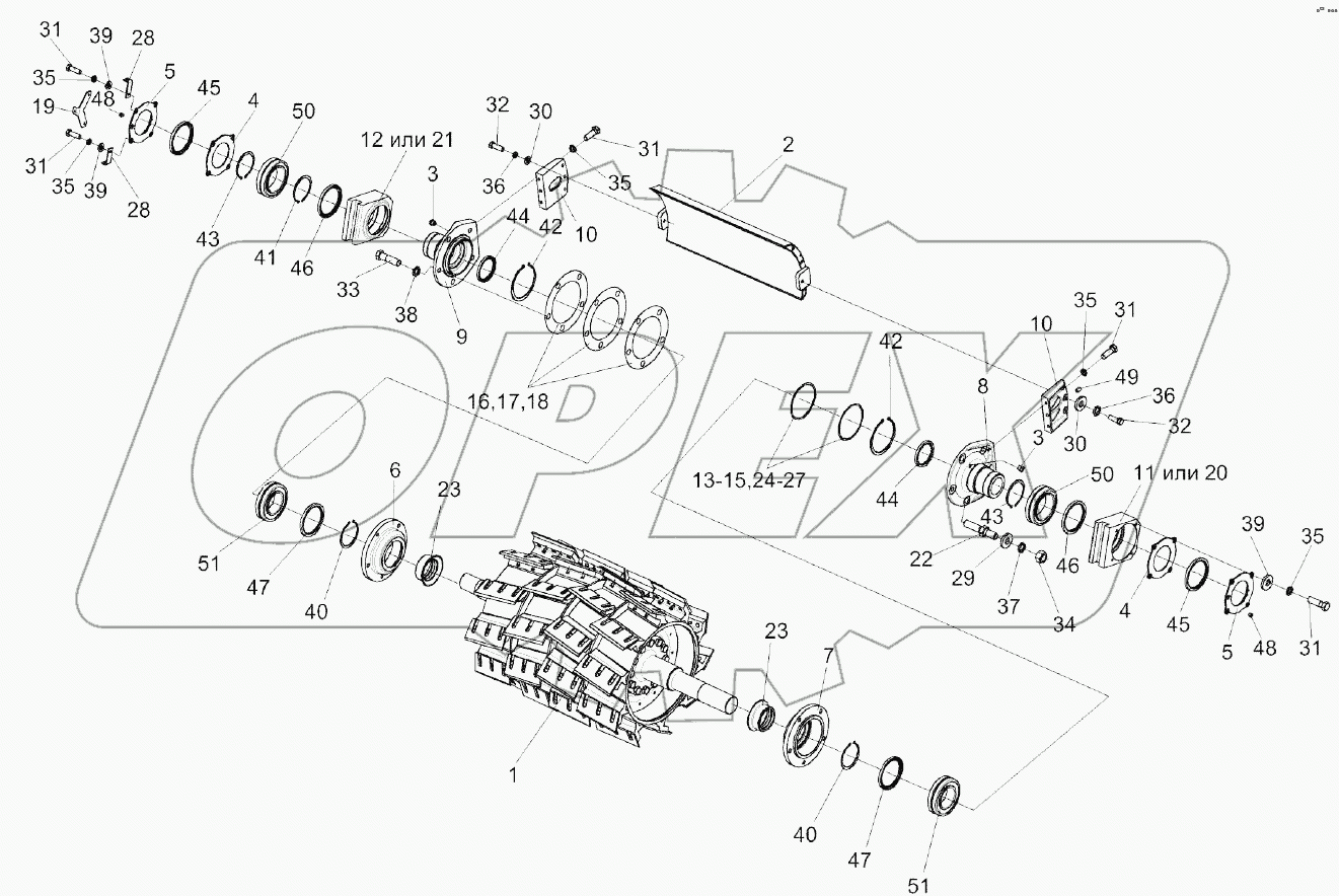 Установка барабана КВК 0115020