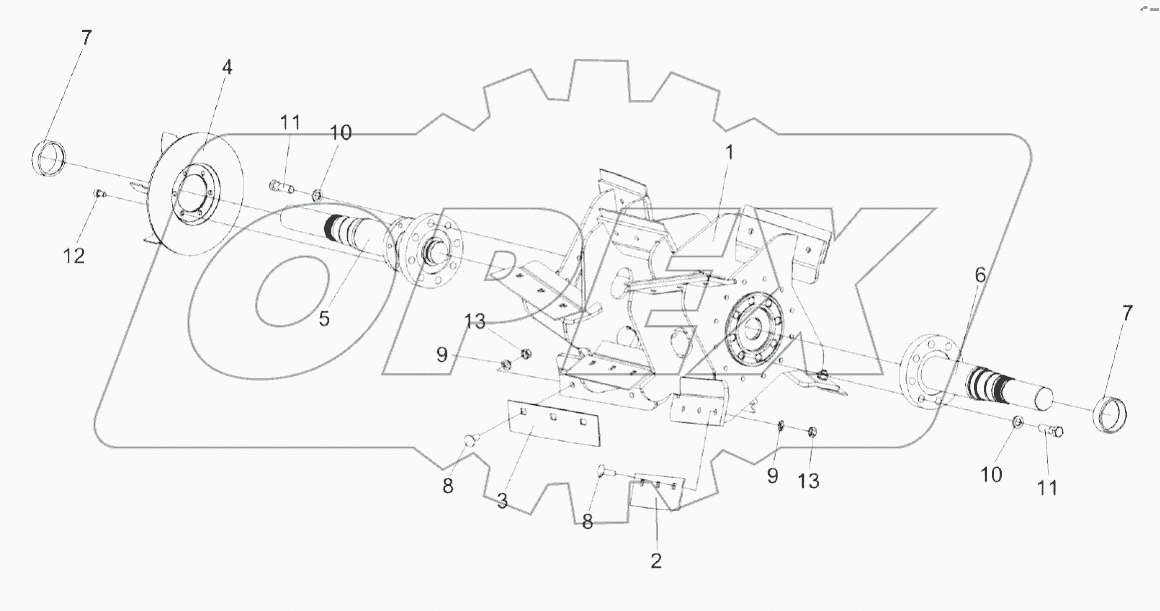 Вал ускорителя выброса КВК 0142410