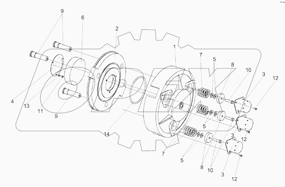 Механизм нажимной КВК 0151040
