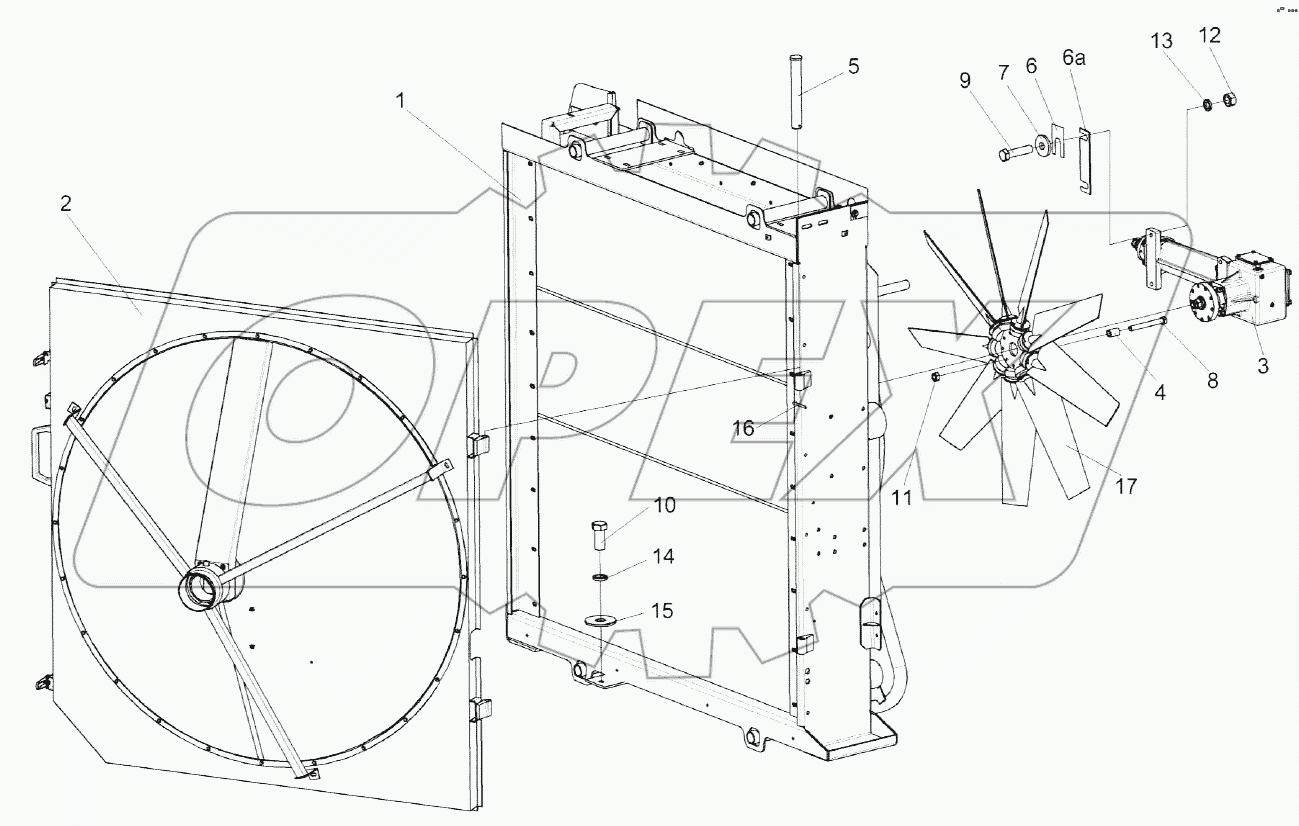 Установка блока радиаторов КВК 0152000