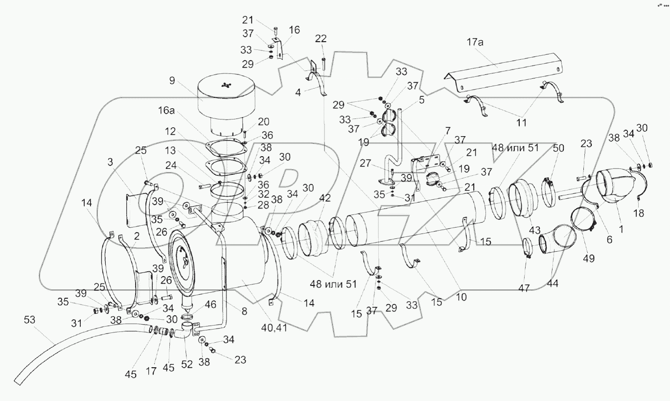 Установка воздухоочистителя КВК 0153000