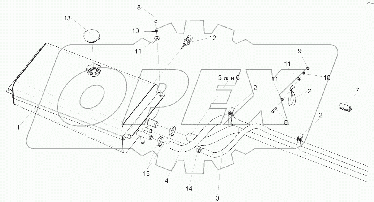 Установка бачка расширительного КВК 0154000