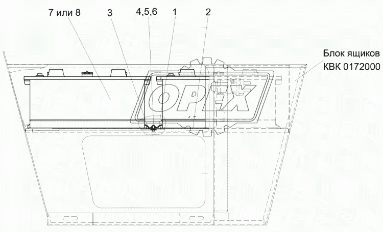 Установка аккумуляторов КВК 0100020