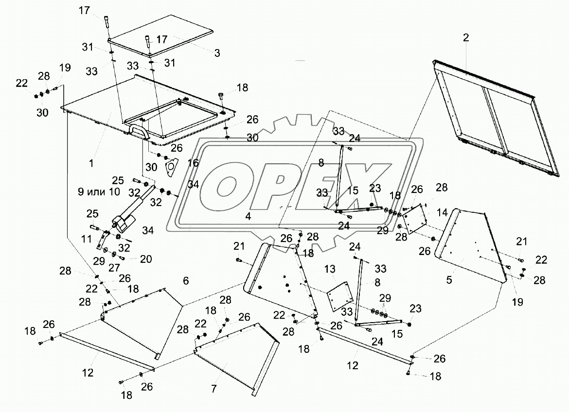 Крыша бункера КЗК-7-0204000