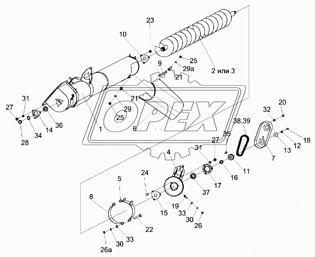 Шнек выгрузной КЗК-8-0206000-01 1